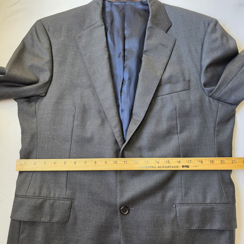 Quiet Luxury Hickey Freeman Beacon Blazer Men 42R Gray Wool USA Made Sport Coat - Picture 13 of 16